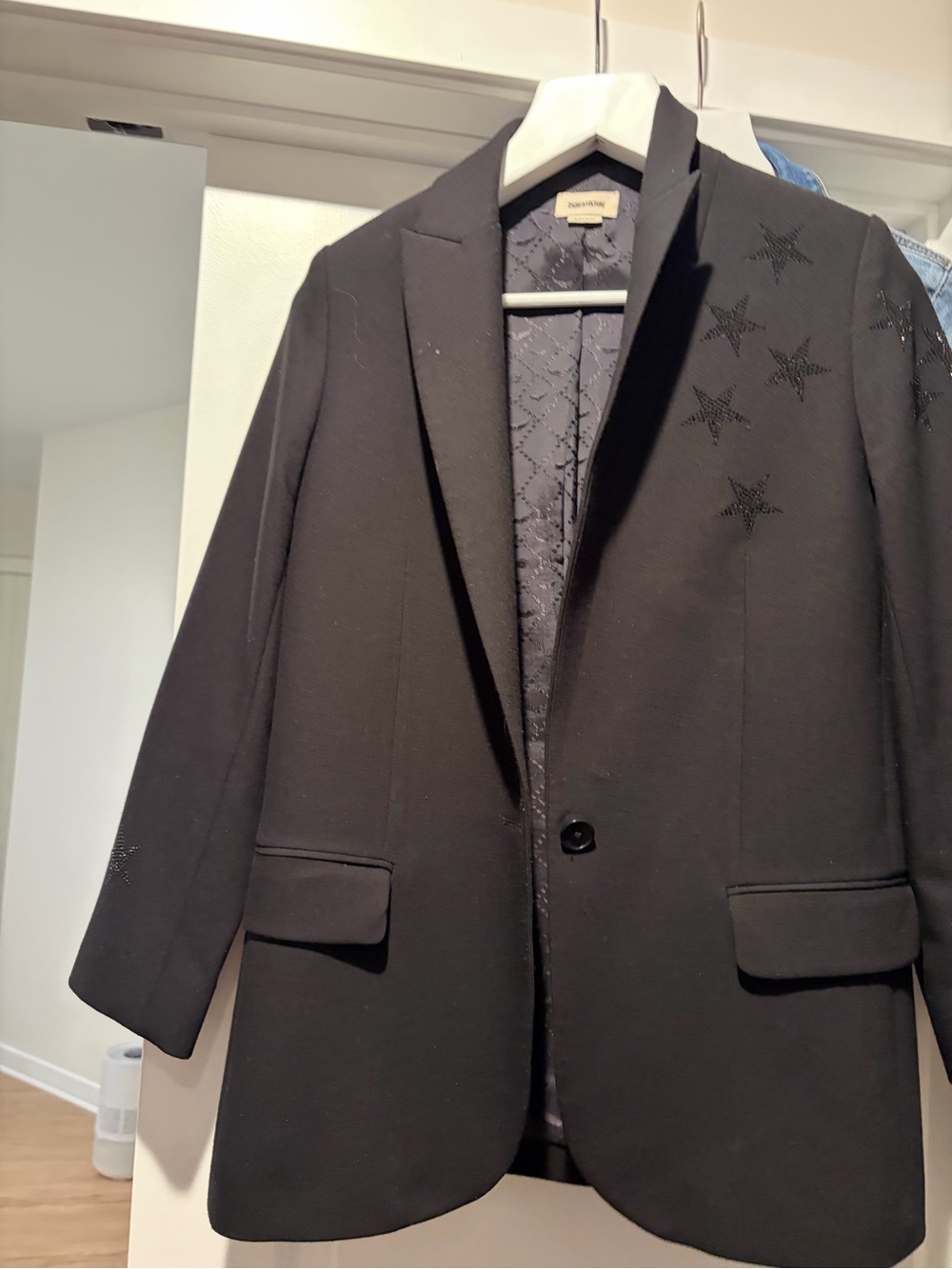 Zadig & Voltaire Black Star-Embellished Women's Blazer
